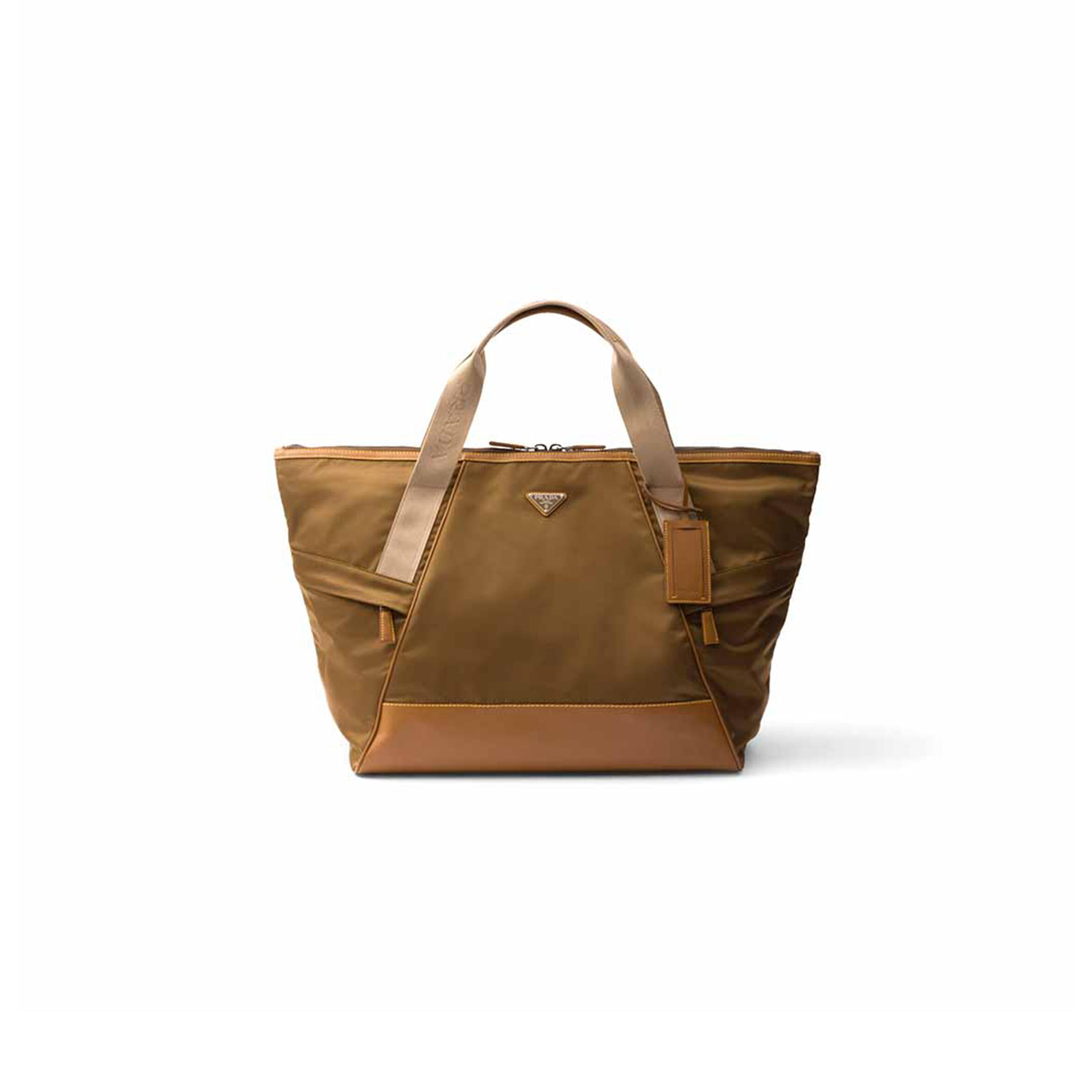 PRADA RE-NYLON AND LEATHER DUFFEL BAG 2VC040 (44.5*40*24cm) 